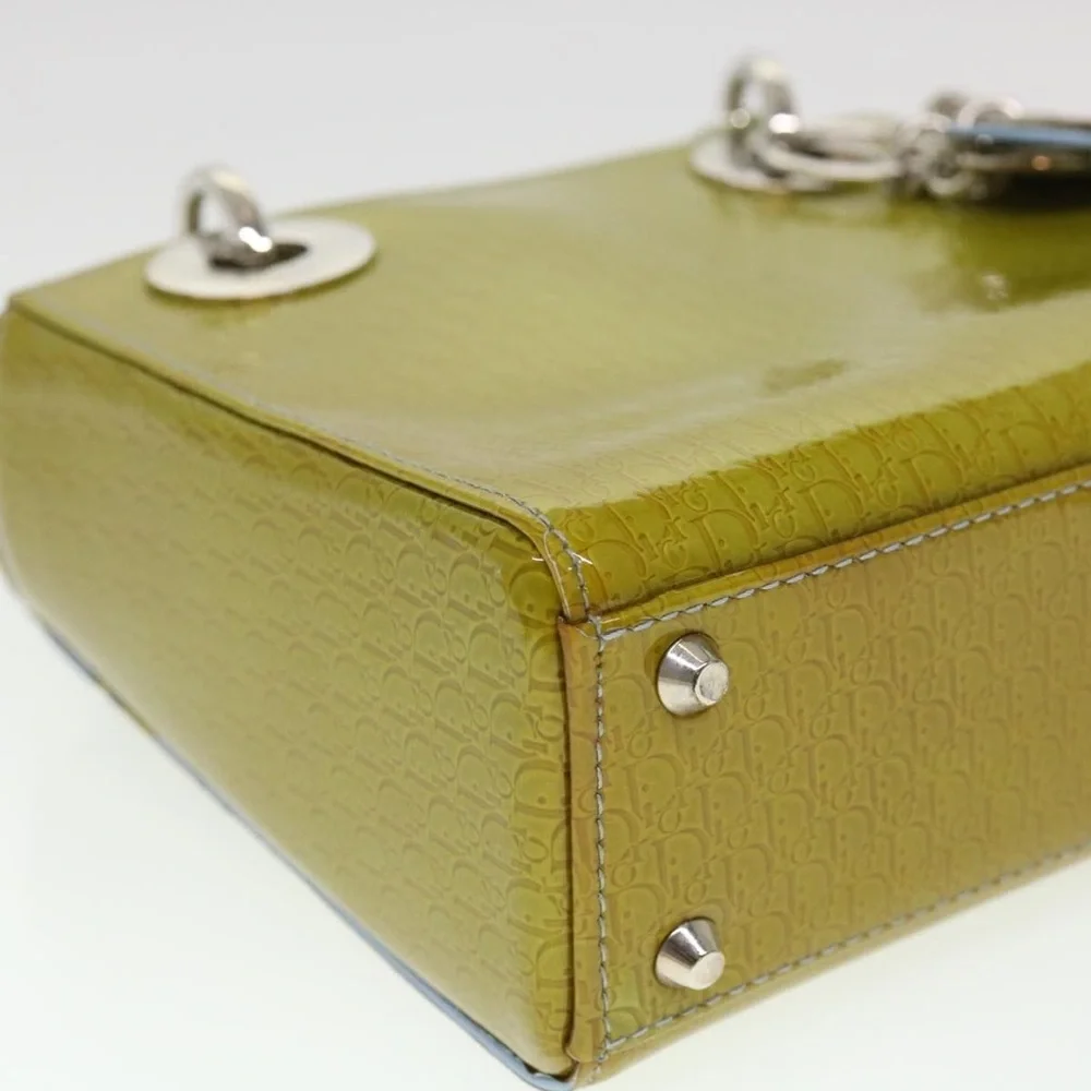 Christian Dior Lady Dior Patent Leather Trotter Embossed Bag with Strap and Card - Picture 13 of 16
